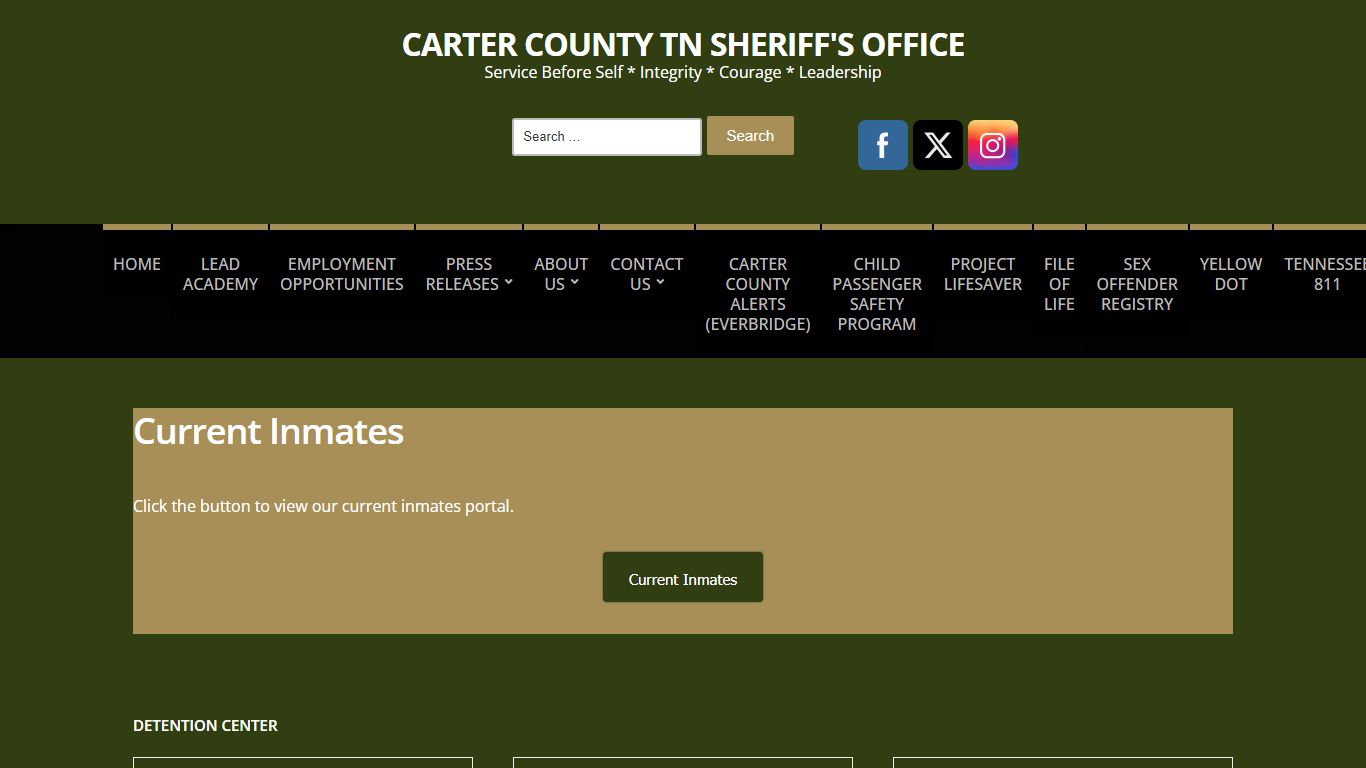Current Inmates – Carter County TN Sheriff's Office